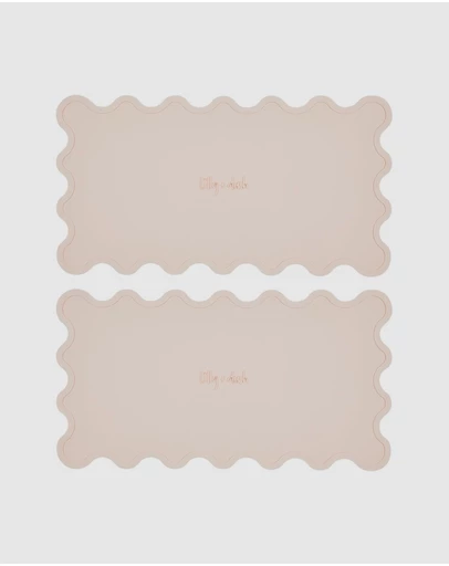 Lilly + Dash - Dog & Cat Wave Placemats - Pink Rose Quartz