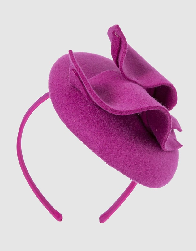 Max Alexander - Felt Winter Fuchsia Pillbox Fascinator