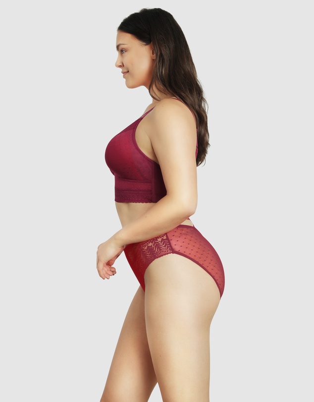 Parfait - Mia Dot Longline Padded Lace Bralette