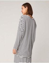 Primness - Stripe Loose V Top