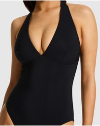 JETS - Plunge Halter Tie One Piece