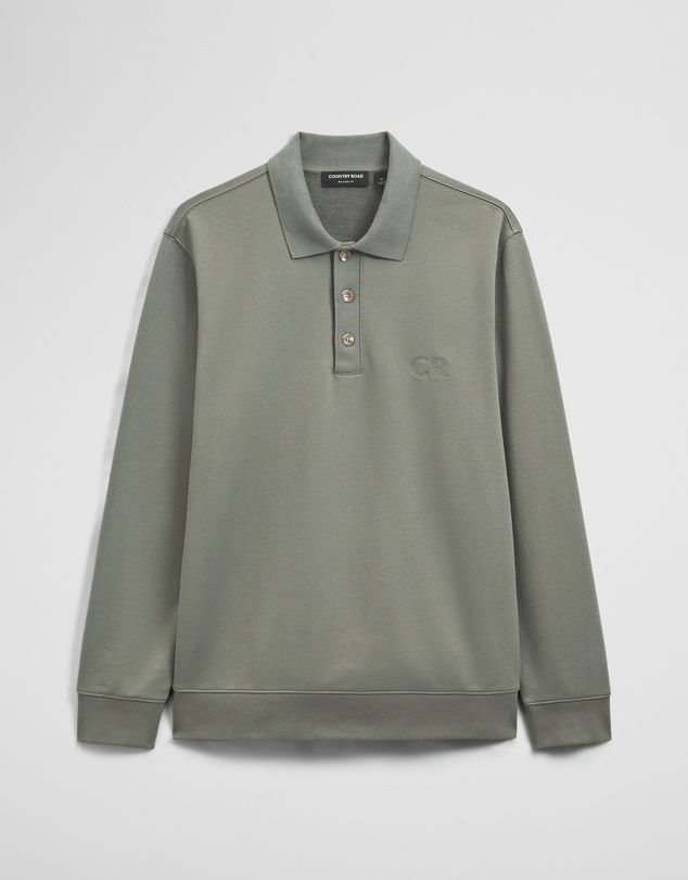 Country Road - Long Sleeve Button Collar Sweat