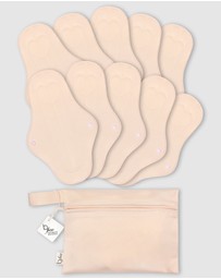 B Free Intimate Apparel - Ultra Thin Long Reusable Panty Liner With Wings - 10 Pack