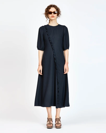 bul - Viola Dress Navy Stripe
