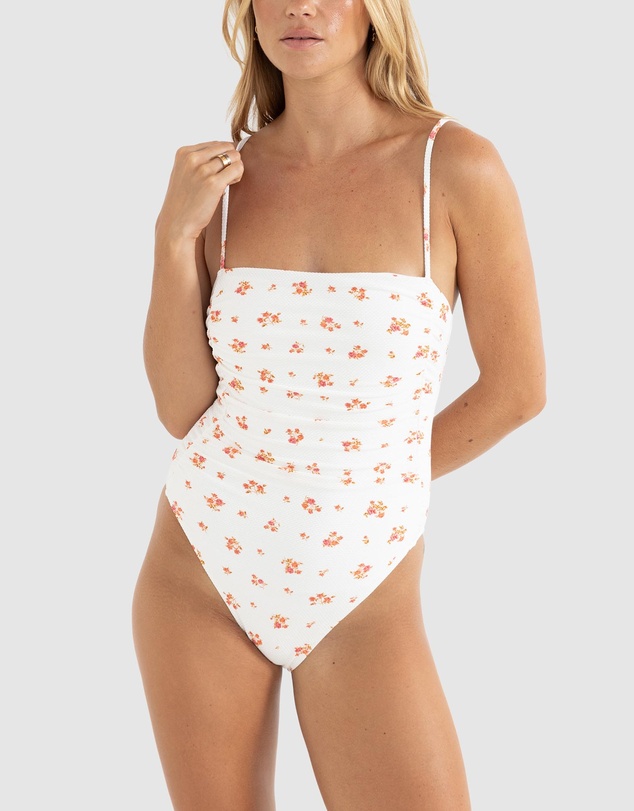 Rhythm - Rosie Floral Scrunched Side One Piece