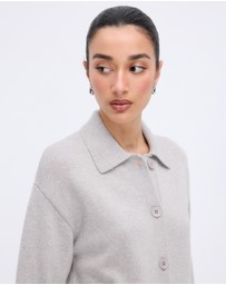 Minima Esenciales - Zoe Merino Wool Cashmere Blend Cardigan