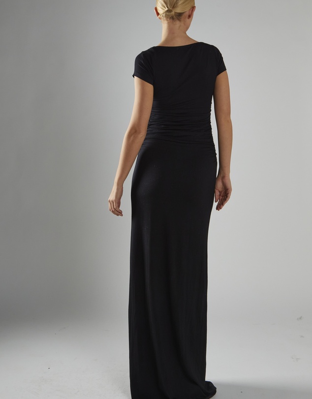 Glamorous - Square Neck Ruched Maxi Dress