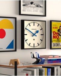 Newgate - Newgate Number Five Wall Clock Black Blue Hands