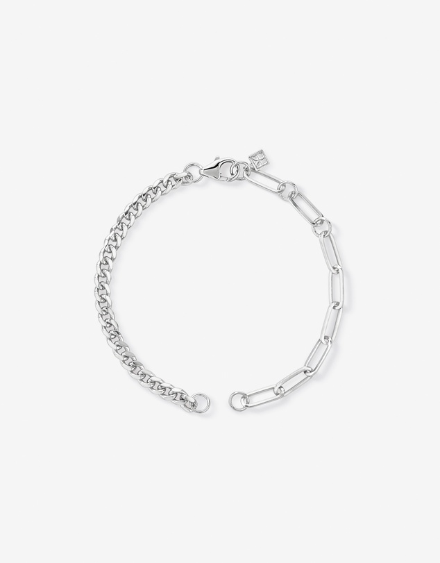 Michael Hill - Paperclip and Curb Link Bracelet in Sterling Silver
