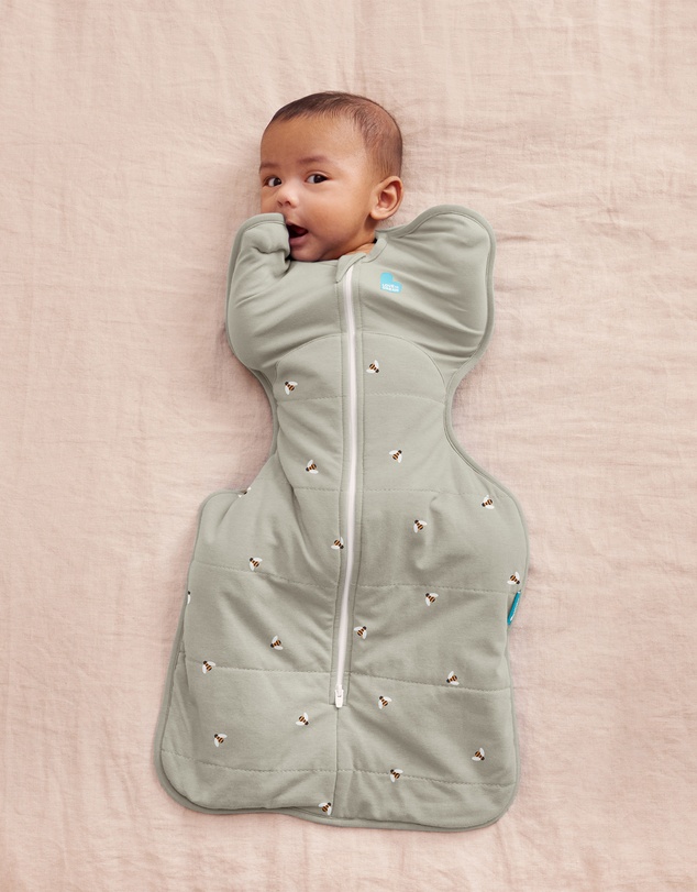 Love to Dream - Swaddle Up™ 2.5T Quilted Stretch Cotton Bees Olive