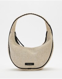 Calvin Klein - Pinched Raffia Medium Shoulder Bag