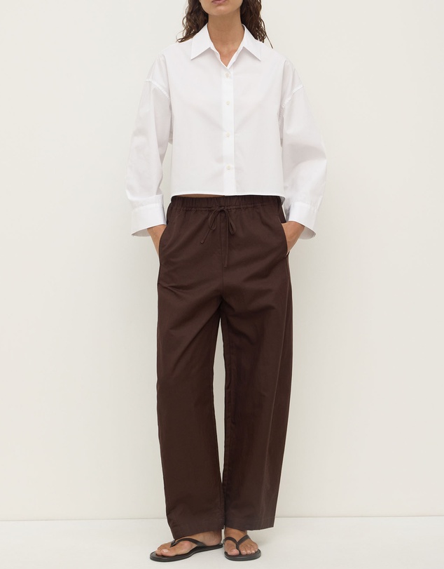 Assembly Label - Aurora Cropped Cotton Poplin Shirt