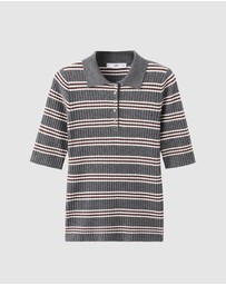 M.N.G - Striped Ribbed-Knit Sweater