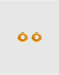Najo - Capri Yellow Gold and Pearl Earrings