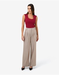 Forcast - Soho Rounded Square Neck Top