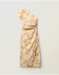 M.N.G - Parisi Asymmetrical Floral Linen Dress