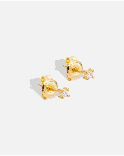 By Charlotte - Gold Pure Light Stud Earrings