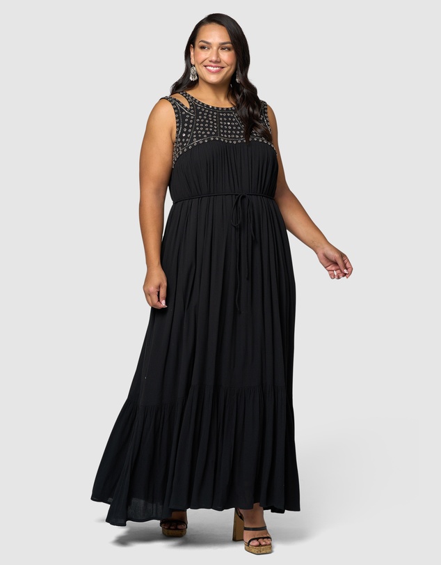 The Poetic Gypsy - Azura Embellished Maxi Dress