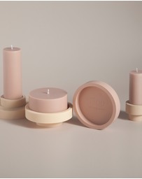 porter green - escc small pillar candle soy-blend unscented candles