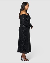 Pink Dusk by Curve Project - Spellbinding Sequin Midi Dress