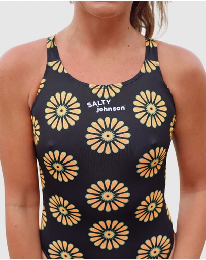 Salty Johnson - Retro Bloom Thick Strap One Piece
