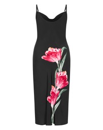 City Chic - Averi Placement Slip Dress - black