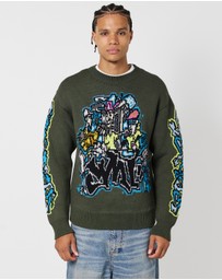 Off-White - Graff Pupp Chunky Knit Crewneck Jumper