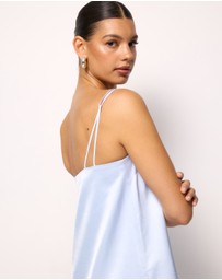 AERE - Rhi Satin Shift Mini Dress