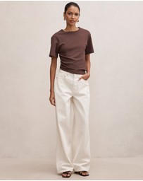 Forever New Petite - Gia Petite High Rise Wide Leg Jeans