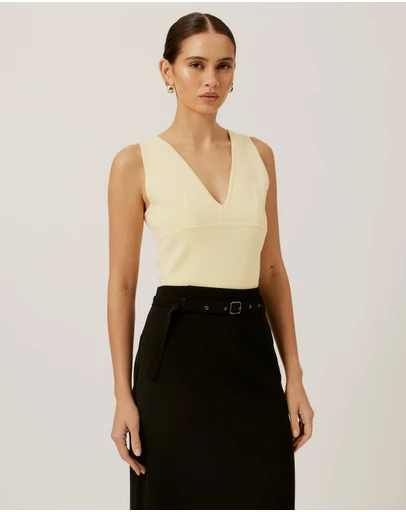 Tussah - V Neck Knit Top