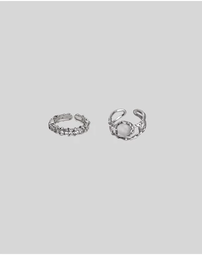 KAJA Clothing - Moonstone Rings 2pc