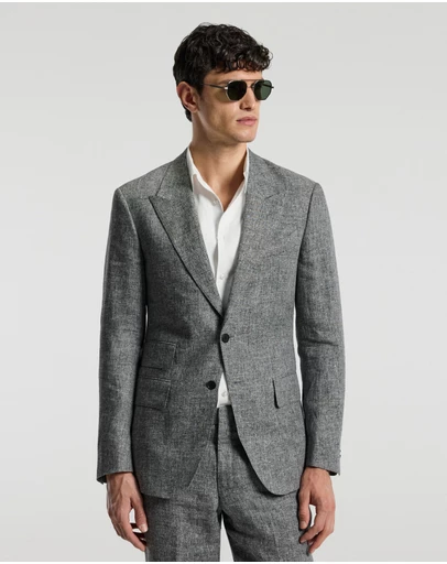 Calibre - Melange Linen Suit Jacket Iron