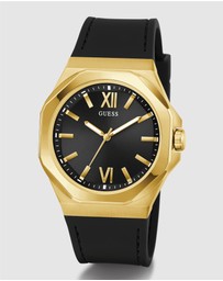 GUESS - Guess Men's Black Gold Tone 41.5mm Analogue Watch