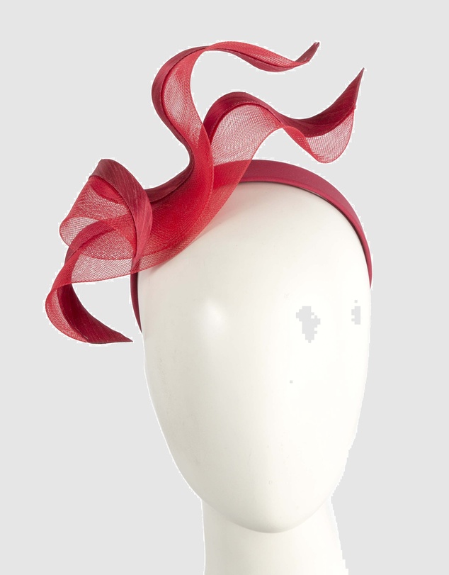 Fillies Collection - Bespoke Sculpted Red Racing Fascinator