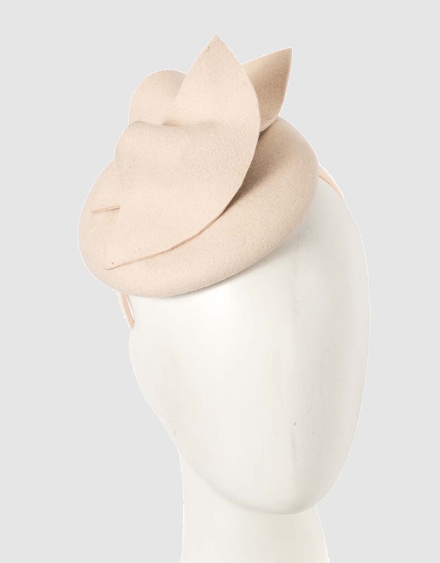 Max Alexander - Felt Winter Beige Pillbox Fascinator