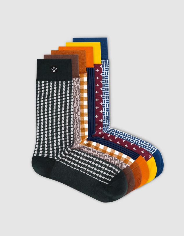 Sockdaily - Seventeen 6 Pack Crew Socks