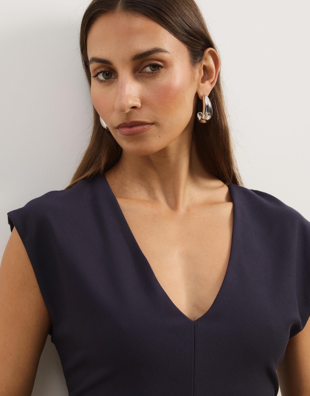 Atmos&Here - Freya V-Neck Ponte Midi Dress