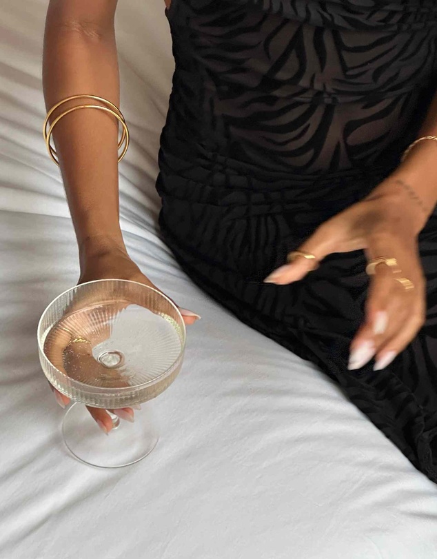 HOUSE OF SLANI - Classic Slim Azura Gold Bangle Bracelet