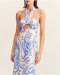 Shona Joy - Francis Ruched Halter Maxi Dress