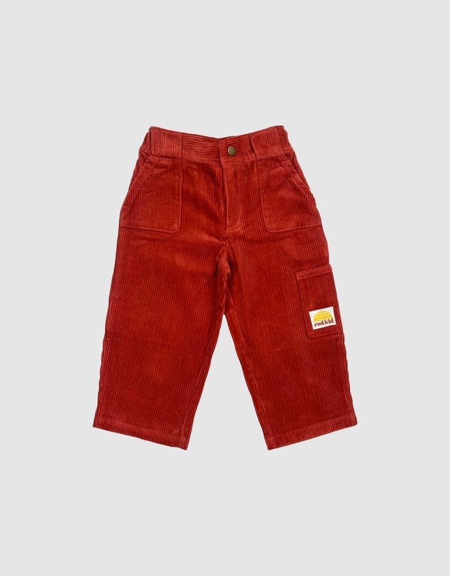 Banabae - Corduroy Carpenter Multi Pocket Pant - Cherry