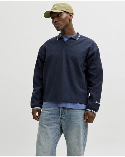 Jack & Jones - Niagara Split Neck Sweat