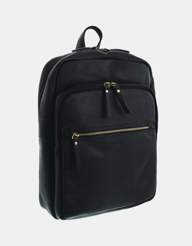 Pierre Cardin - Pierre Cardin Vintage Leather Laptop Backpack