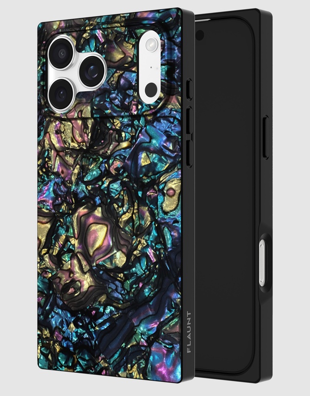 Flaunt - Flaunt Square Abalone Shell MagSafe Case for iPhone 17 Pro Max