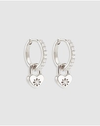 By Charlotte - Love Unlocked Padlock Hoops