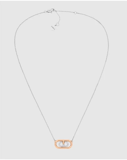 Furla - Ooh Silver and Rose-Tone Necklace