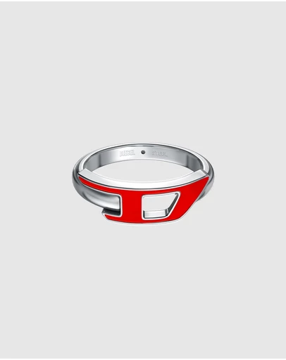 Diesel - D Logo Silver Ring