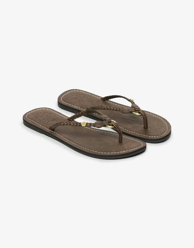Superdry - Faux Leather Braided Flip Flop