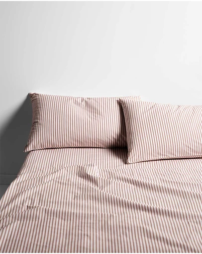 Aura Home - Ticking Stripe Sheet Set