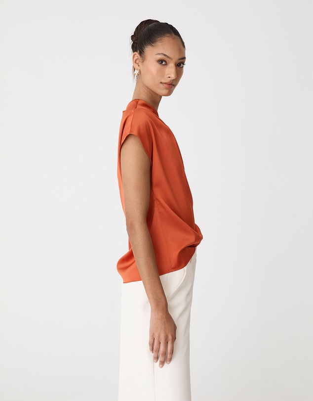 Forcast - Zafina Pleated Draped Top