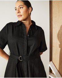 Atmos&Here Curvy - Eden Twill Midi Dress